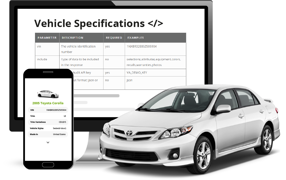 Vehicle Specification API